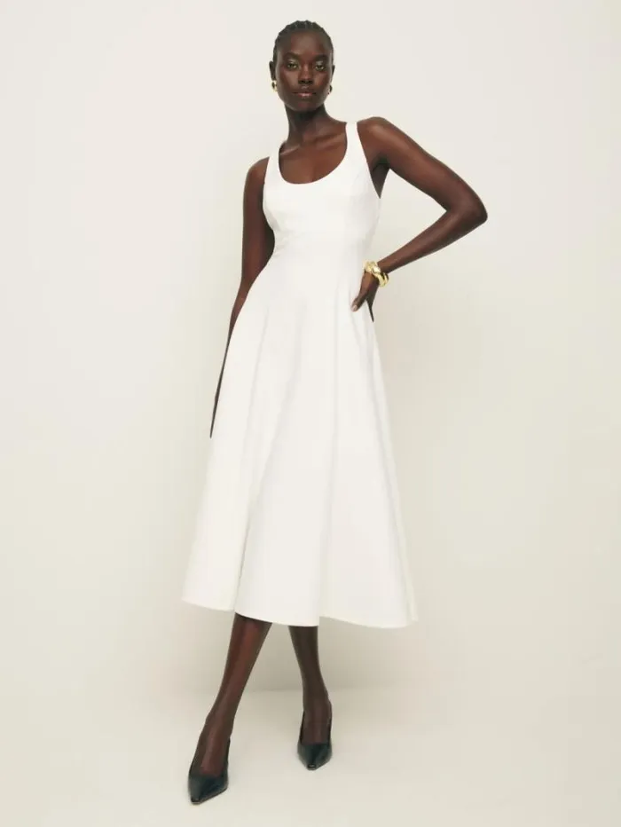 The Reformation Mikol Knit Dress White 8211 Clothing