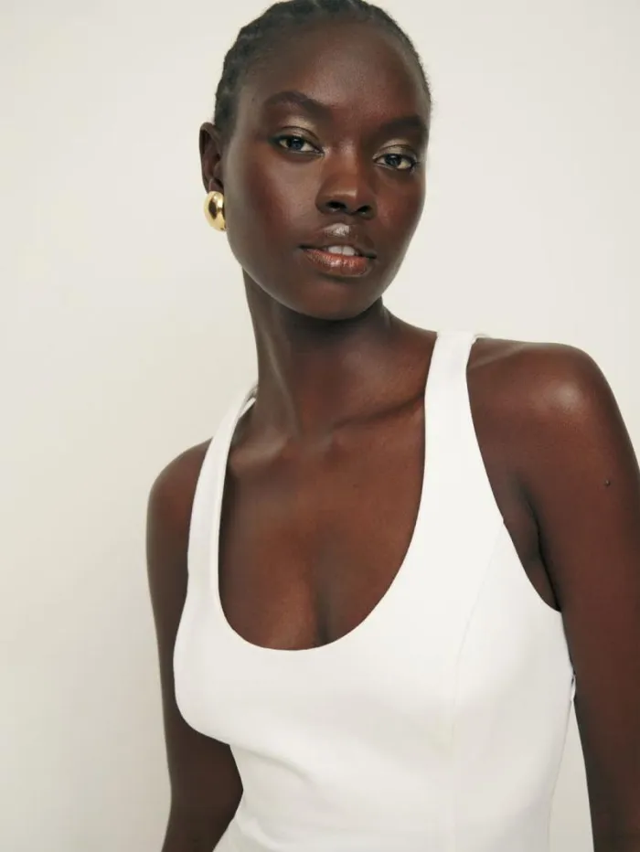 The Reformation Mikol Knit Dress White 8211 Clothing