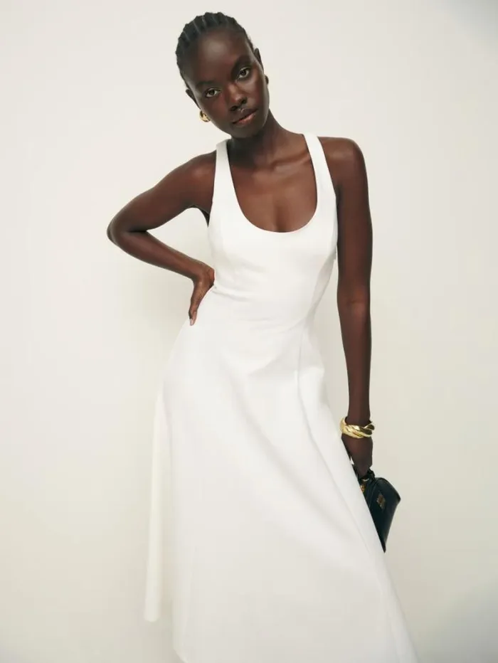 The Reformation Mikol Knit Dress White 8211 Clothing