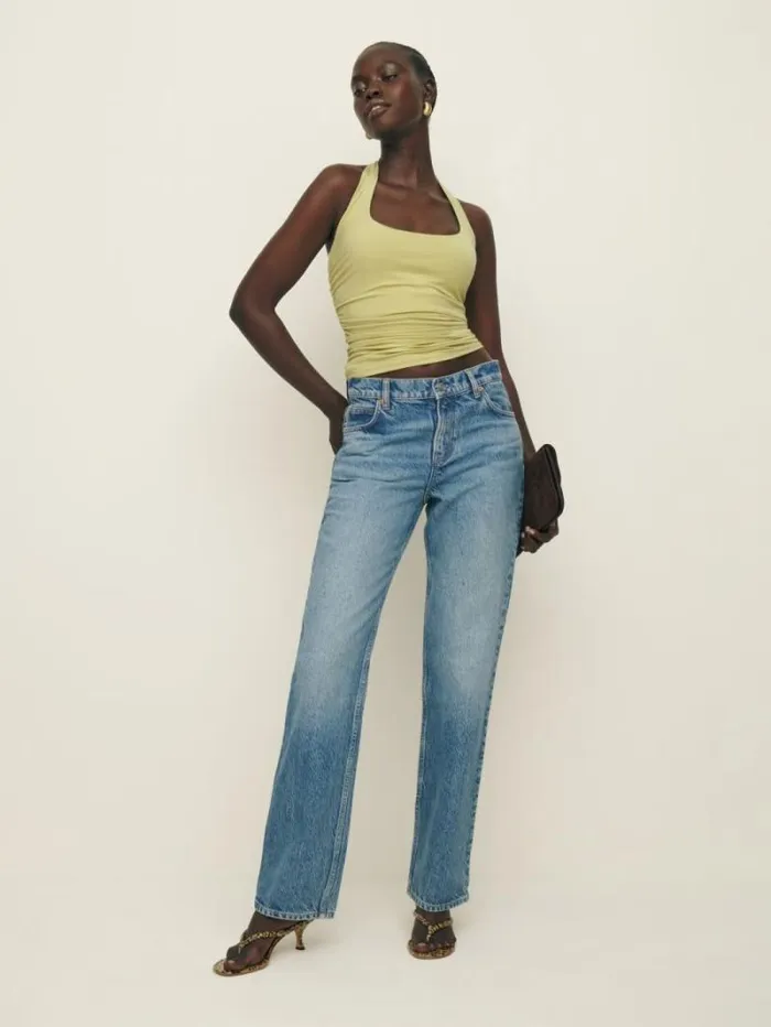 The Reformation Molly Knit Top Lemongrass 8211 Clothing