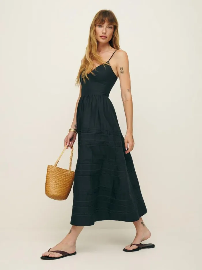 The Reformation Naella Dress Black 8211 Clothing
