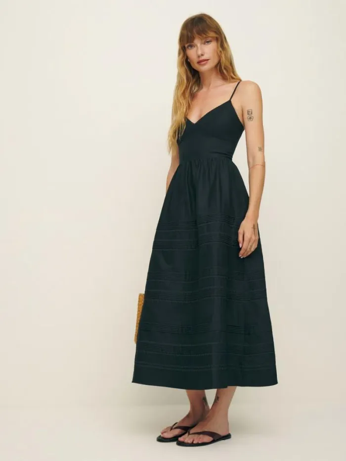 The Reformation Naella Dress Black 8211 Clothing