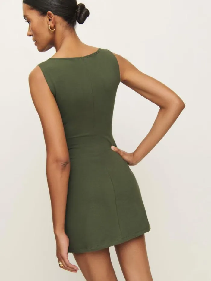 The Reformation Nataly Knit Dress Fern 8211 Clothing