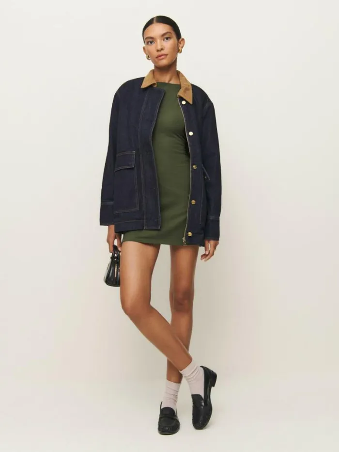 The Reformation Nataly Knit Dress Fern 8211 Clothing