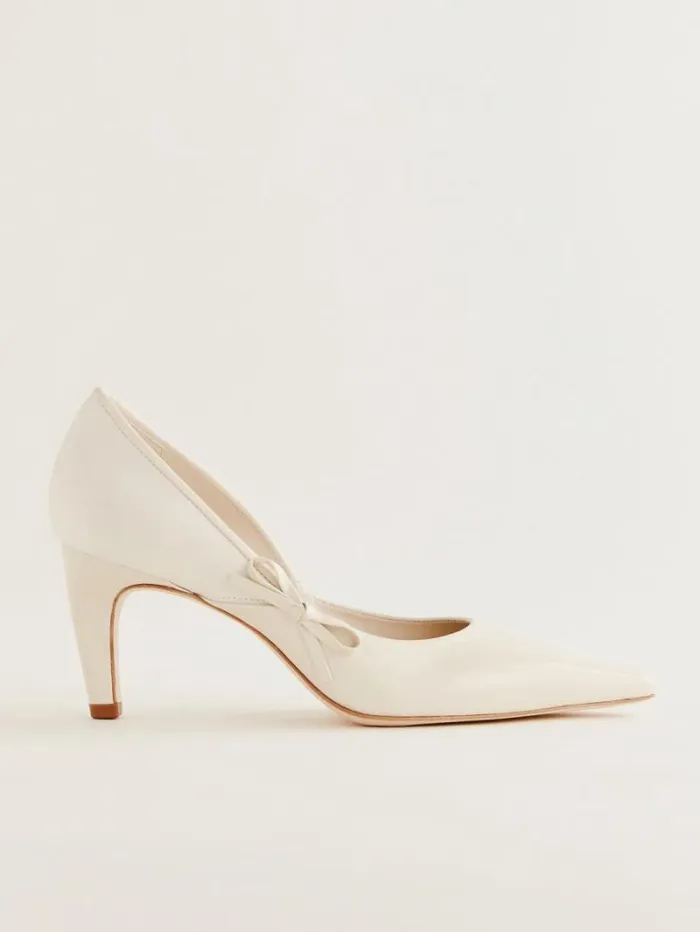The Reformation Neve Bow Pump Almond 8211 Shoes