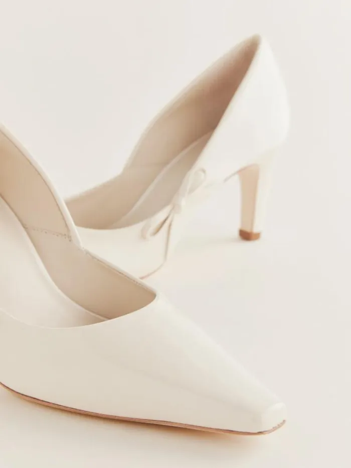 The Reformation Neve Bow Pump Almond 8211 Shoes