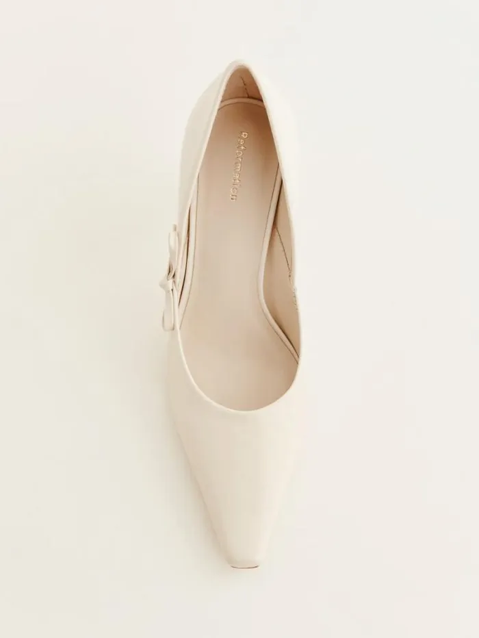 The Reformation Neve Bow Pump Almond 8211 Shoes