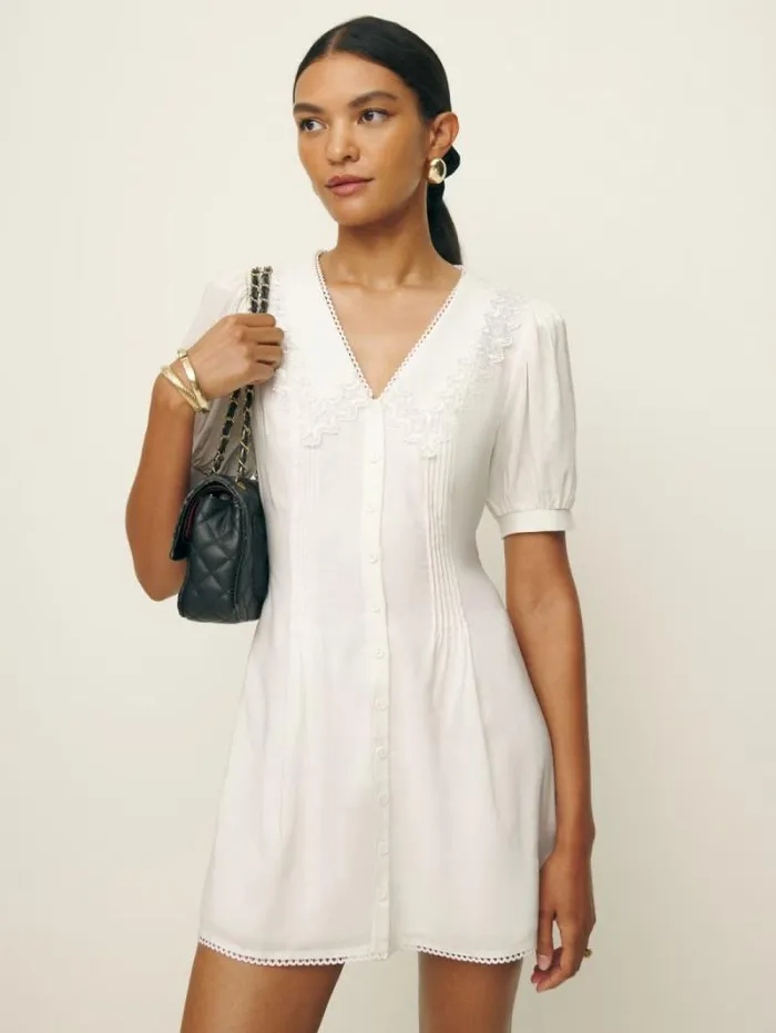 The Reformation Nonie Dress White 8211 Clothing