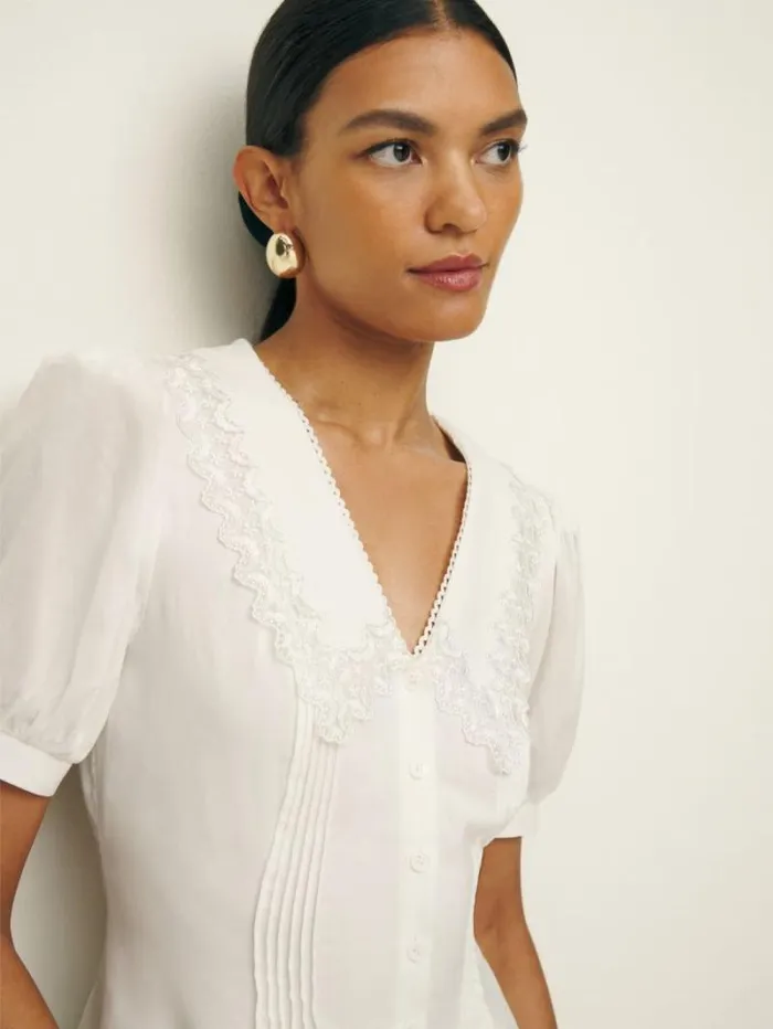 The Reformation Nonie Dress White 8211 Clothing