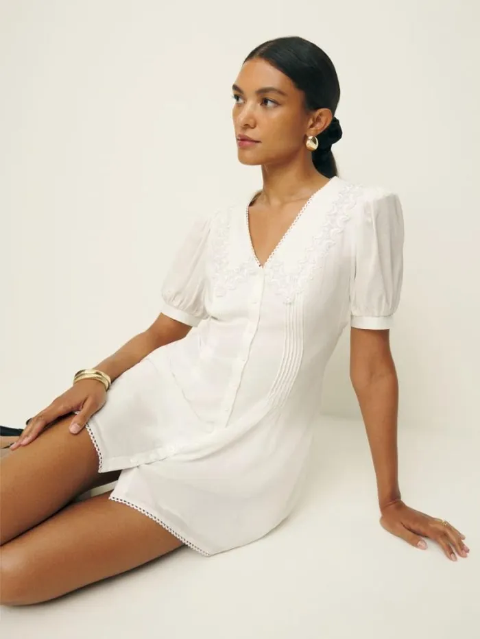 The Reformation Nonie Dress White 8211 Clothing