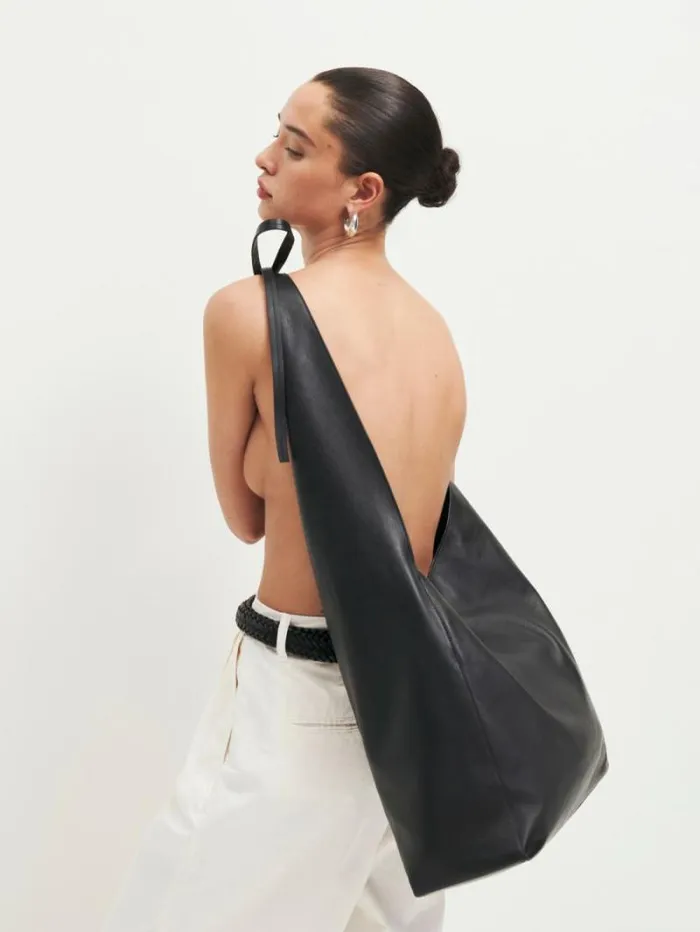 The Reformation Oversized Vittoria Tote Black Leather 8211 Bags