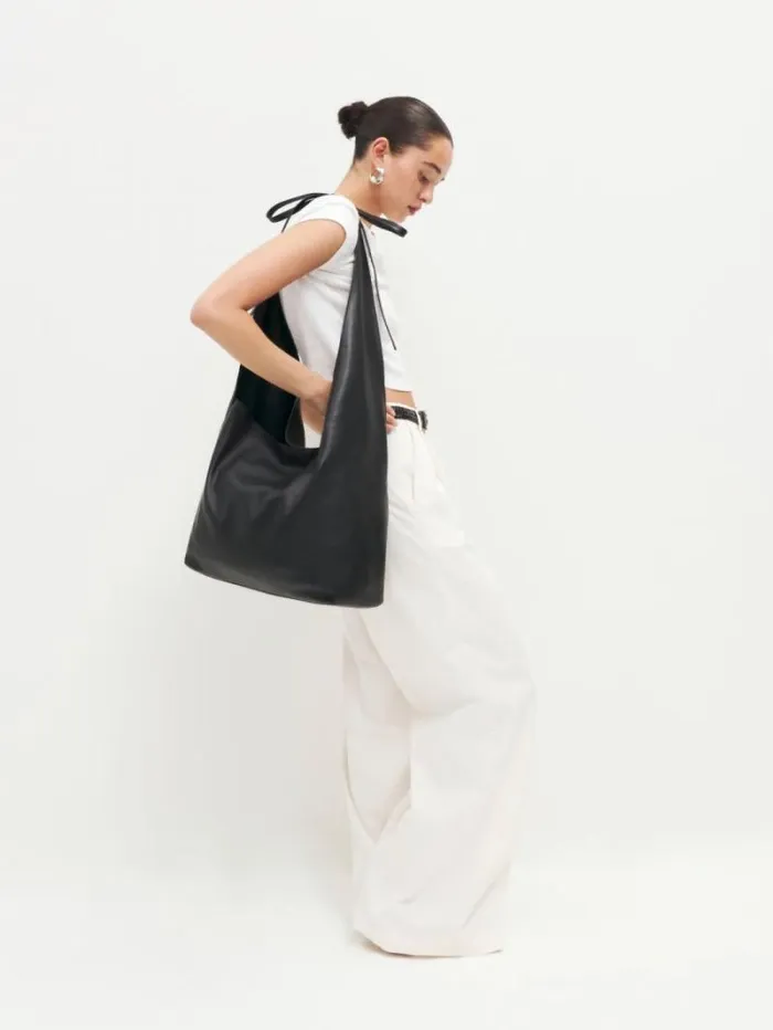 The Reformation Oversized Vittoria Tote Black Leather 8211 Bags