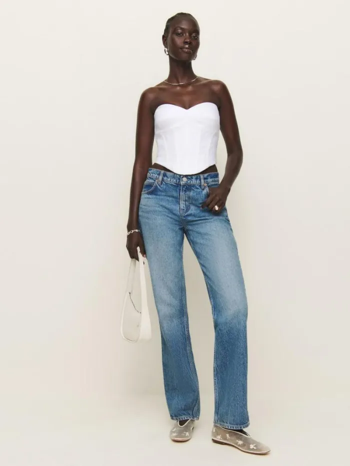 The Reformation Pacie Linen Top White 8211 Clothing
