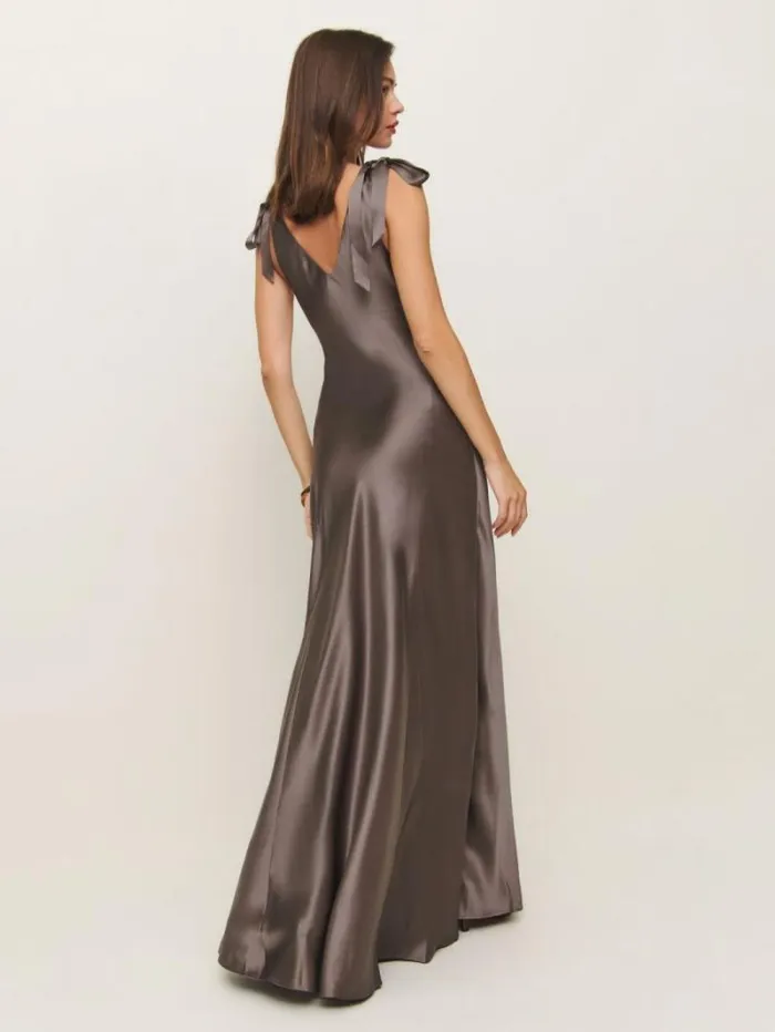 The Reformation Pernille Silk Dress Magnetic 8211 Weddings