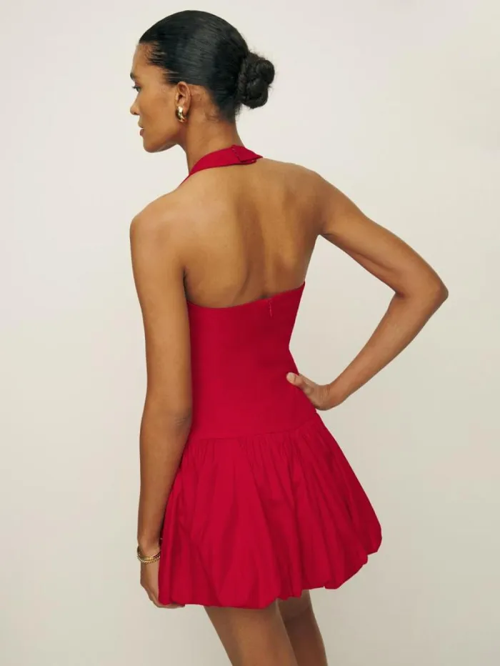 The Reformation Petites Babette Dress Cherry 8211 Clothing