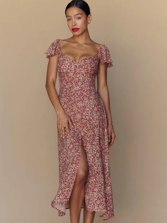 The Reformation Petites Baxley Dress La Vie En Rose 8211 Clothing
