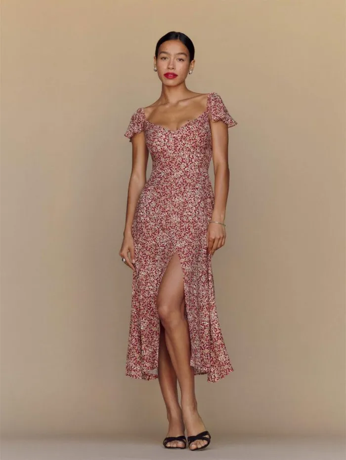 The Reformation Petites Baxley Dress La Vie En Rose 8211 Clothing