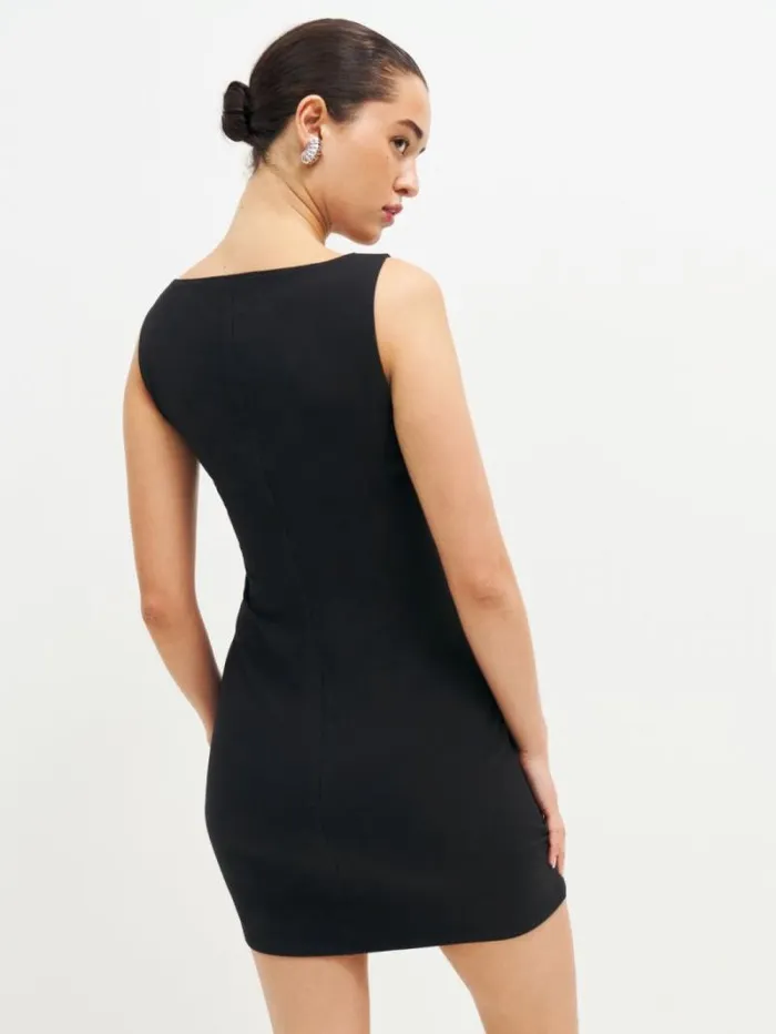 The Reformation Petites Nataly Knit Dress Black 8211 Clothing