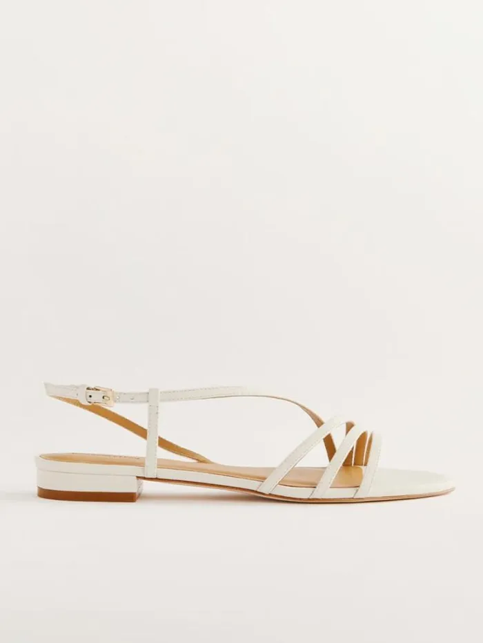The Reformation Phoenecia Lattice Flat Sandal White 8211 Shoes