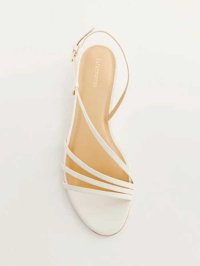 The Reformation Phoenecia Lattice Flat Sandal White 8211 Shoes