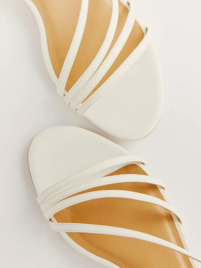 The Reformation Phoenecia Lattice Flat Sandal White 8211 Shoes