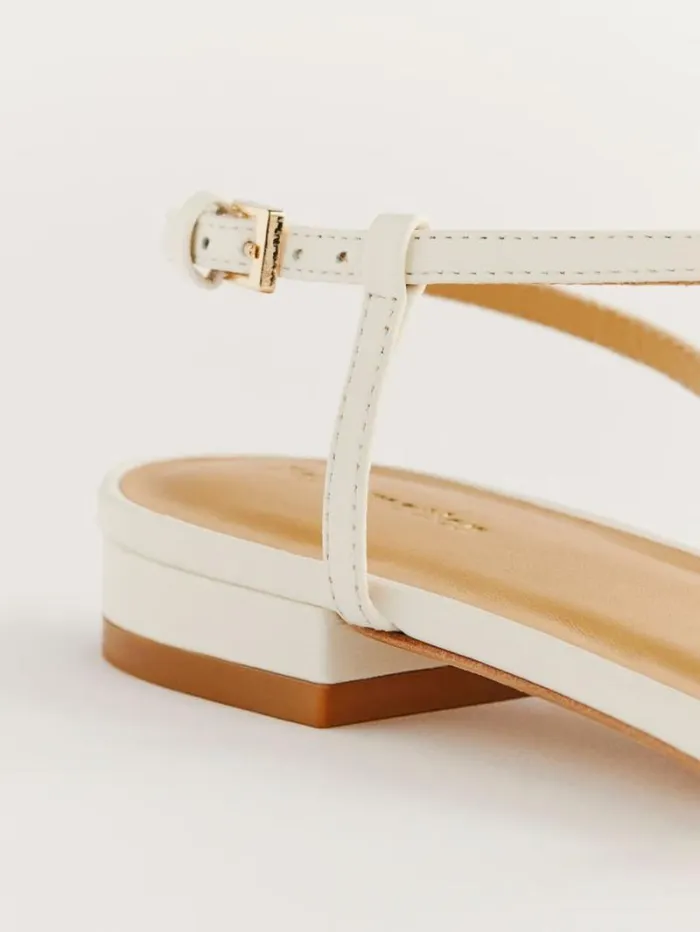 The Reformation Phoenecia Lattice Flat Sandal White 8211 Shoes