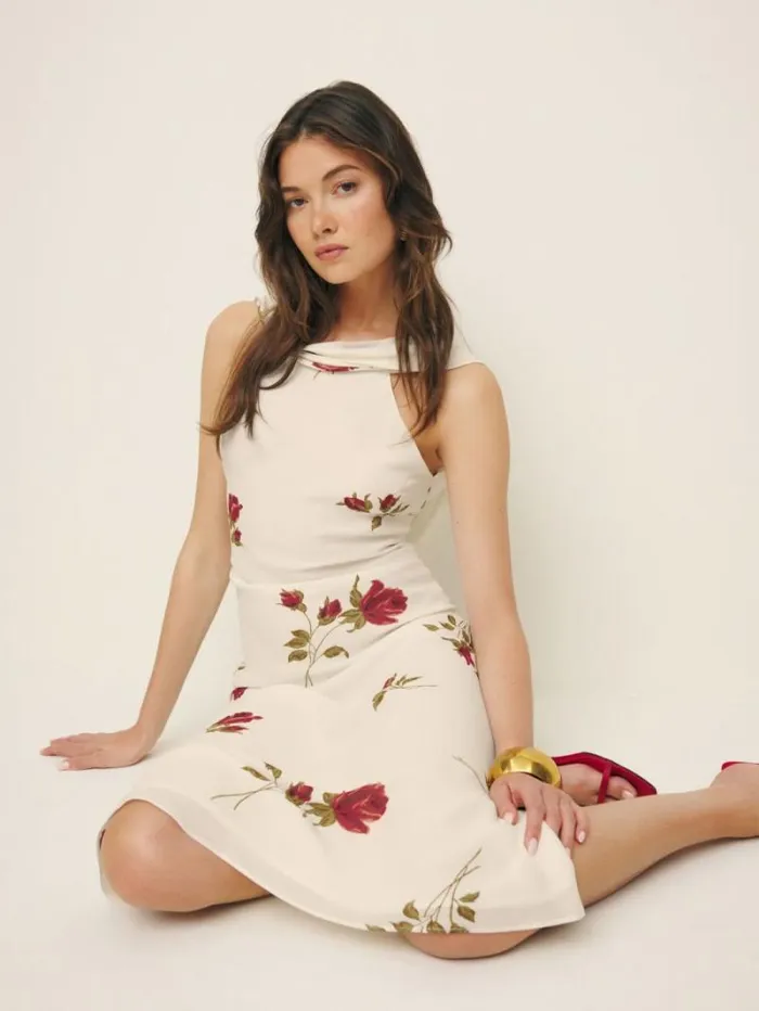 The Reformation Portia Dress American Beauty 8211 Clothing