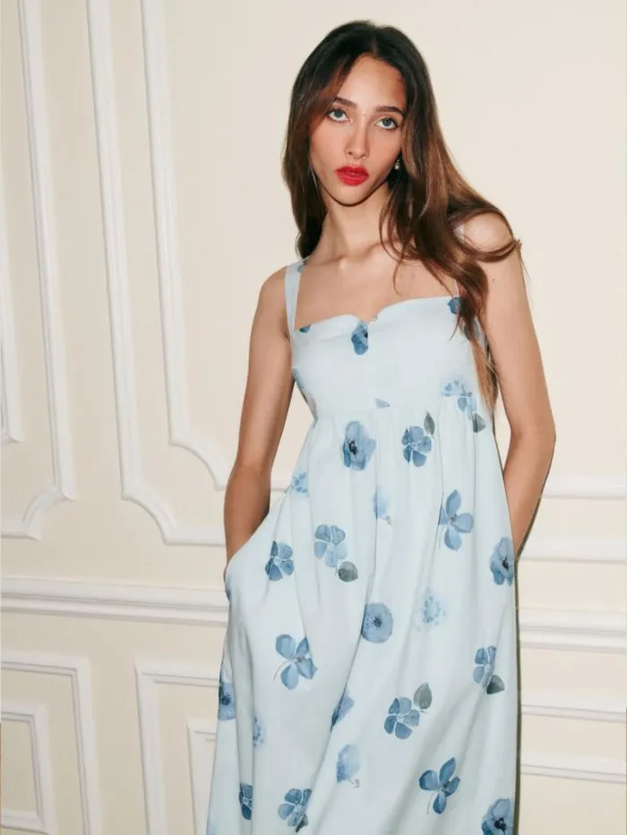 The Reformation Reade Dress Matisse Floral 8211 Clothing