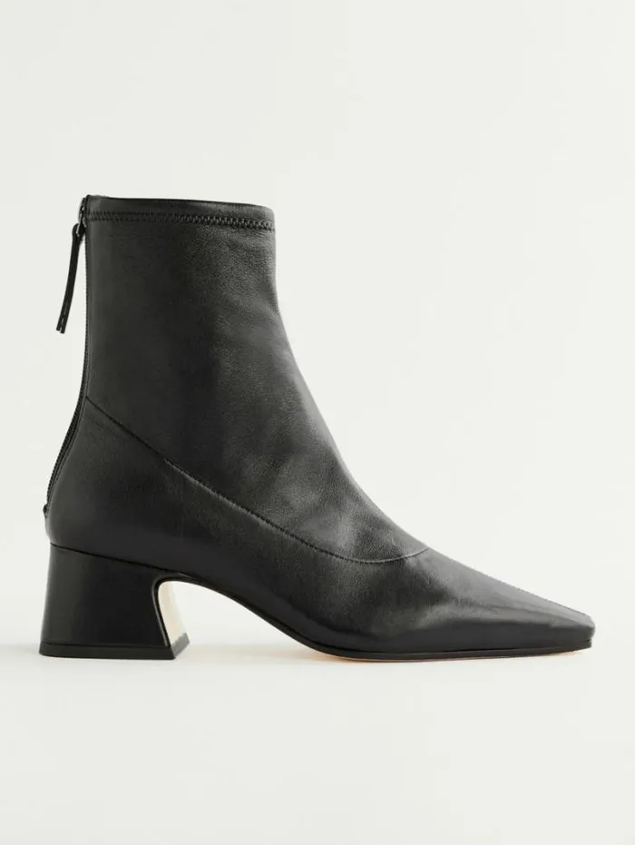 The Reformation Remington Ankle Boot Black Leather 8211 Shoes