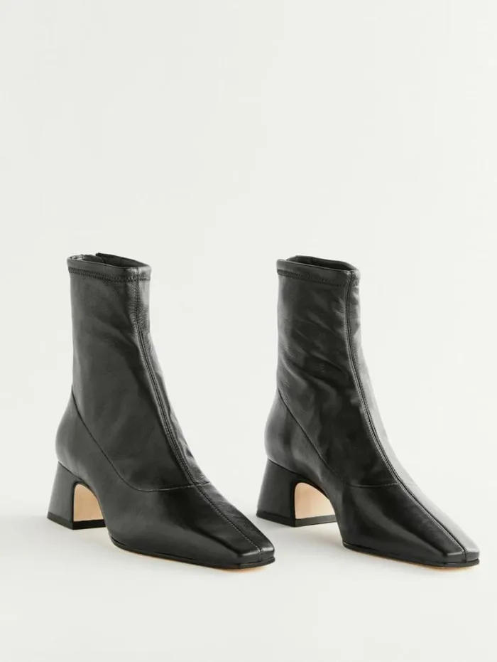 The Reformation Remington Ankle Boot Black Leather 8211 Shoes