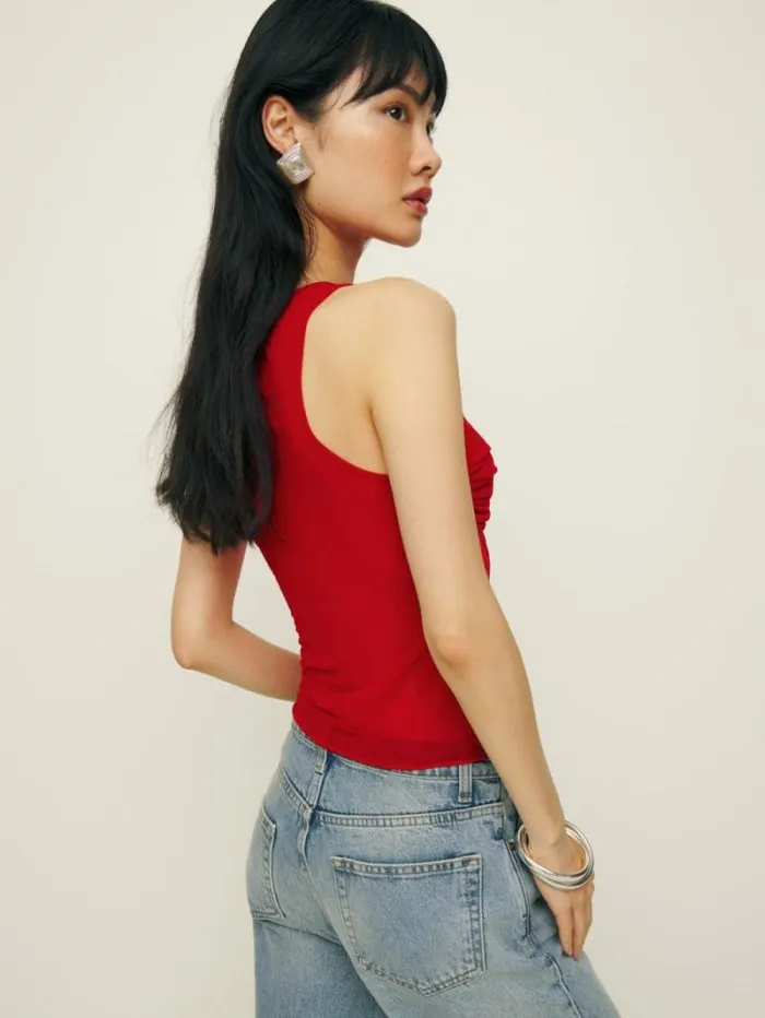 The Reformation Rose Knit Top Red 8211 Clothing