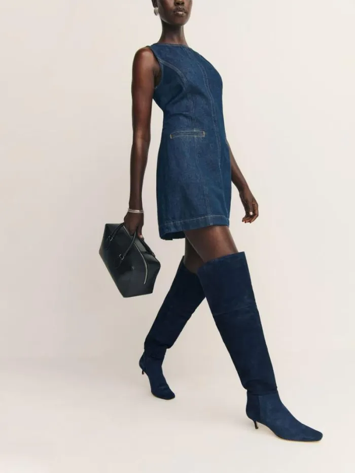 The Reformation Roxanne Over The Knee Boot After Hours Suede 8211 Shoes