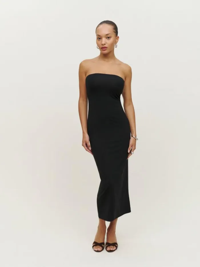 The Reformation Ryden Knit Dress Black 8211 Clothing