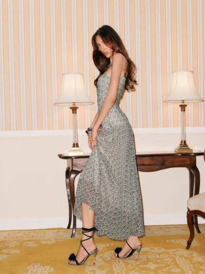 The Reformation Sabien Dress Ditsy Gardenia 8211 Clothing