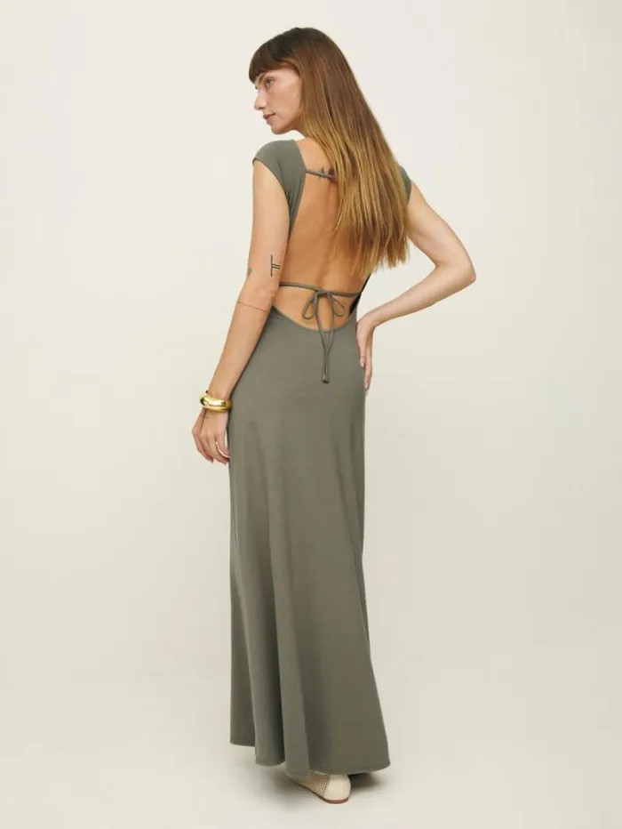 The Reformation Sabine Knit Dress Poppyseed 8211 Clothing