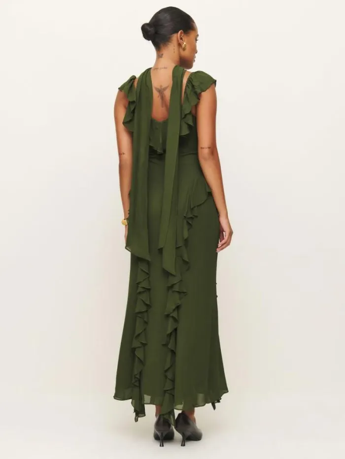 The Reformation Silvana Dress Fern Green 8211 ClothingWeddings
