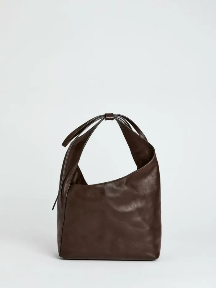 The Reformation Small Vittoria Tote Tobacco Leather 8211 Bags