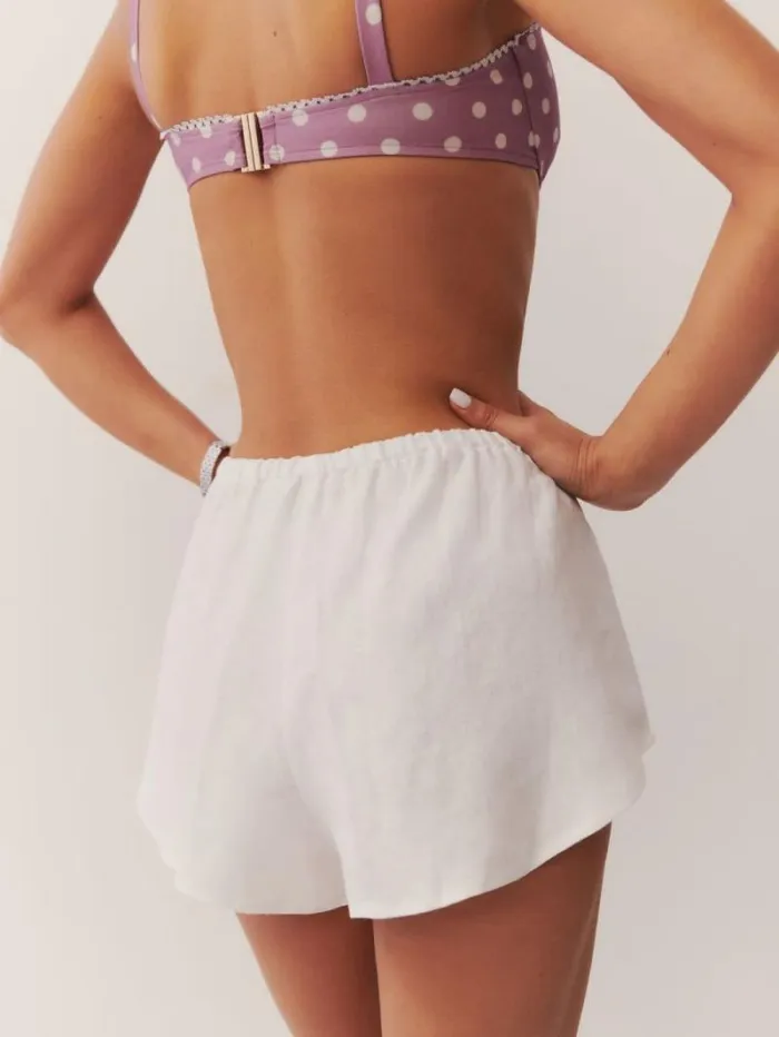 The Reformation Tillie Linen Short White 8211 Clothing