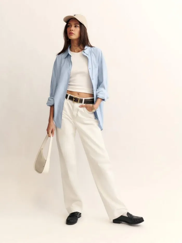 The Reformation Val 90s Mid Rise Straight Jeans Fior Di Latte 8211 Clothing