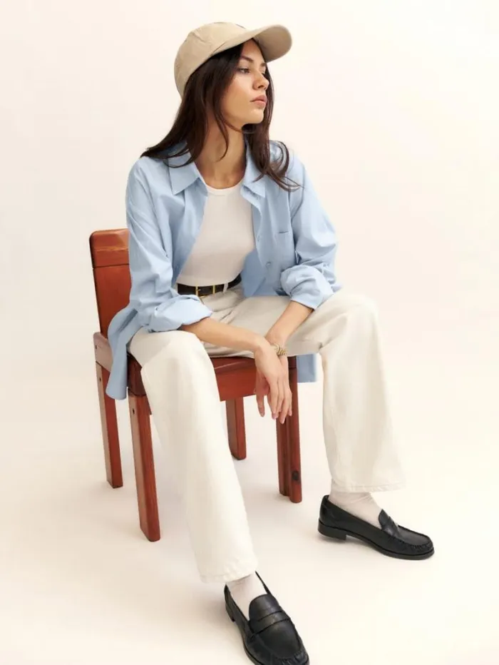 The Reformation Val 90s Mid Rise Straight Jeans Fior Di Latte 8211 Clothing