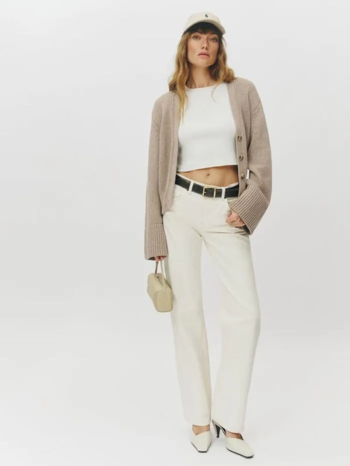 The Reformation Val 90s Mid Rise Straight Jeans Fior Di Latte 8211 Clothing