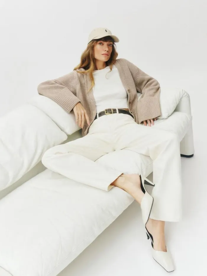 The Reformation Val 90s Mid Rise Straight Jeans Fior Di Latte 8211 Clothing