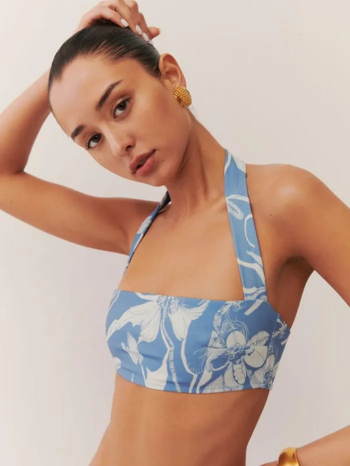 The Reformation Verne Bikini Top Cozumel 8211 Clothing