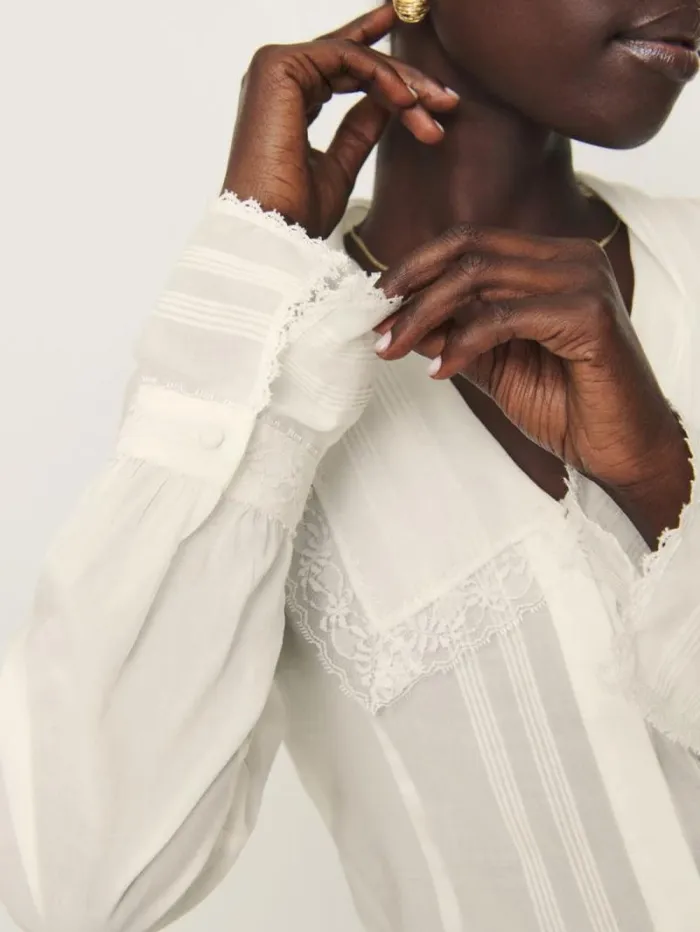 The Reformation Vivi Top Ivory 8211 Clothing