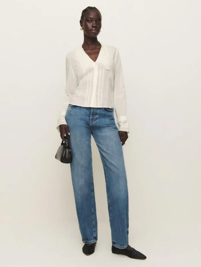 The Reformation Vivi Top Ivory 8211 Clothing