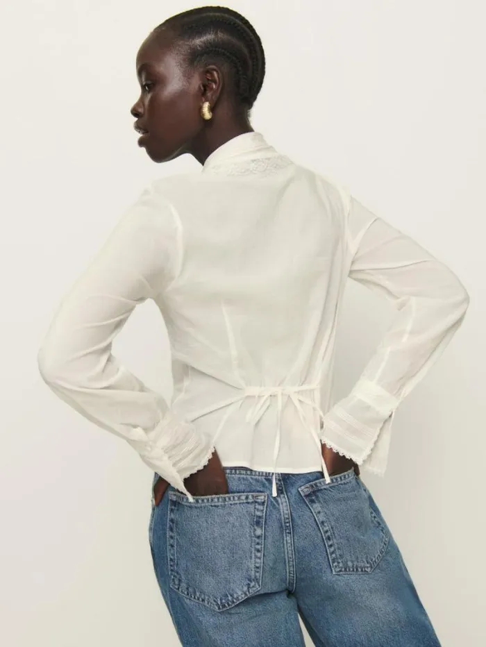 The Reformation Vivi Top Ivory 8211 Clothing