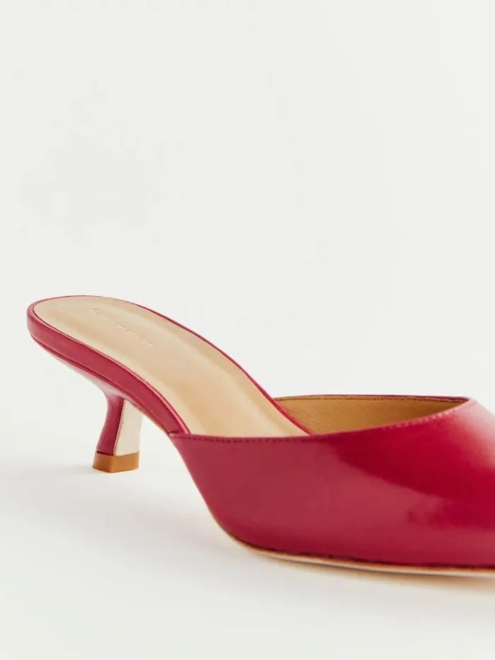 The Reformation Wilda Kitten Mule Scarlet 8211 Shoes