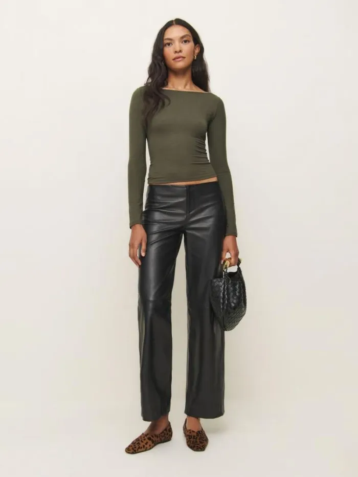 The Reformation Wiley Knit Top Pine Tree 8211 Clothing