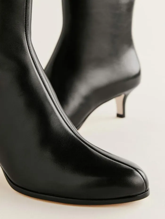 The Reformation Xandra Knee Boot Black Leather 8211 Shoes