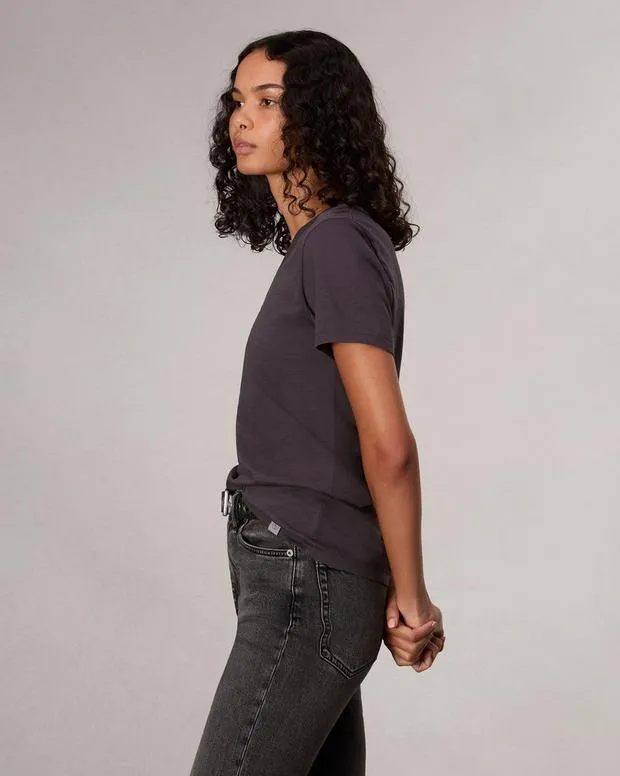 The Slub VNeck Tee GreystoneKhakiSalute Women TShirts rag and bone